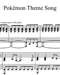 Sheet music and midi files for piano. Original Pokemon Theme Song.