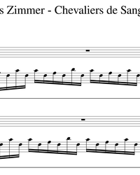 Sheet music and midi files for piano. Chevaliers de Sangreal (OST The Da Vinci Code).