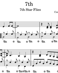 Ноты, миди для пианино. 7th (7th Star Flies).