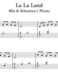 Ноты, миди для пианино. Mia & Sebastian’s Theme.