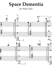 Sheet music and midi files for piano. Space Dementia.