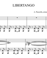 Sheet music and midi files for piano. Libertango.