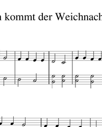Sheet music and midi files for piano. Morgen kommt der Weihnachtsmann (Santa Claus Is Coming Tomorrow).