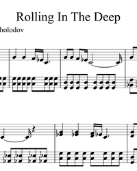 Sheet music and midi files for piano. Rolling In The Deep.