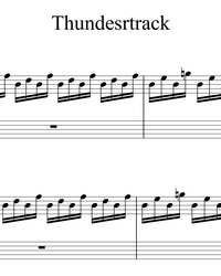 Sheet music and midi files for piano. Thundesrtrack.