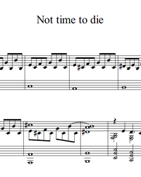 Sheet music and midi files for piano. No Time To Die.