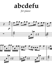 Sheet music and midi files for piano. ABCDEFU.