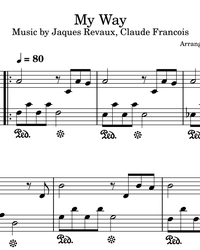 Ноты, миди для пианино. My Way.