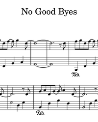 Sheet music and midi files for piano. No Good Byes.