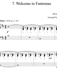 Sheet music and midi files for piano. Welcome to Fantomas.