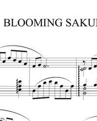 Sheet music and midi files for piano. Blooming Sakura.