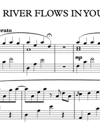 Sheet music and midi files for piano. River Flows in You.