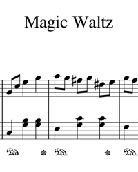 Sheet music and midi files for piano. Magic Waltz.