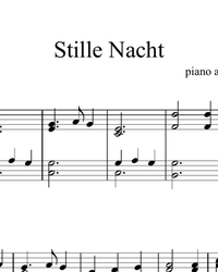 Sheet music and midi files for piano. Silent Night.