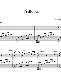 Sheet music and midi files for piano. Oblivion.