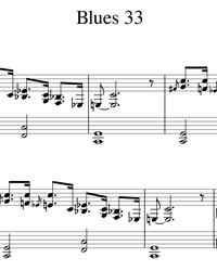 Sheet music and midi files for piano. Blues 33.