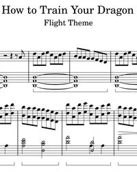 Sheet music and midi files for piano. How to Train Your Dragon (Flight Theme).