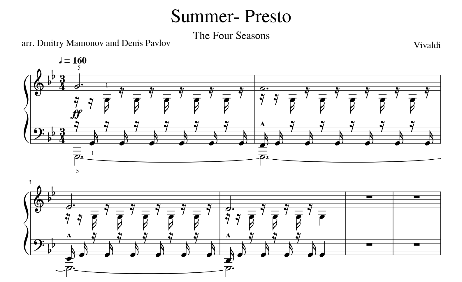 Вивальди шторм ноты. Антонио Вивальди Ноты. Vivaldi Summer Presto Ноты. Вивальди шторм Ноты для фортепиано. Времена года Ноты для фортепиано.