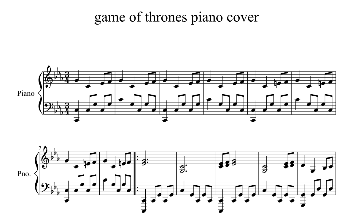 Ноты музыки игры. Тема игры престолов Ноты для фортепиано.